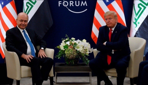 الصحافة الامريكية:برهم صالح ثاني رئيس يقاطع ترامب أثناء حديثه بعد بوتين