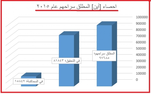 احصائية [أين]: اكثر من 100 الف معتقل اطلق سراحهم عام 2016 