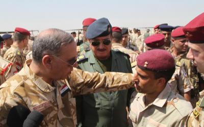 العبيدي يودع المقاتلين المتوجهين إلى تحرير نينوى