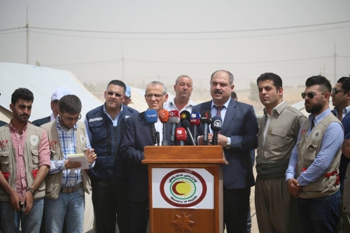 المدير الإقليمي للصحة العالمية يصل الى أربيل ويزور مخيماً للنازحين