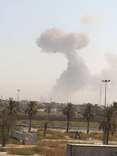 الصور الأولى لإنفجارات في بغداد