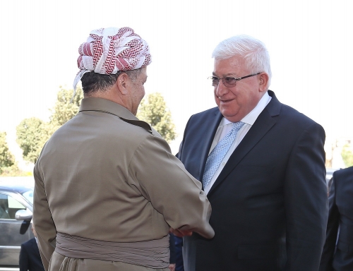 بيان رئاسي: معصوم وبارزاني أكدا ضرورة الإلتزام بالحوار لحل المشاكل بين بغدد وأربيل