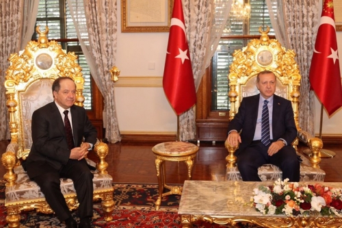 بارزاني وأردوغان يبحثان التعاون الاقتصادي والحرب على داعش