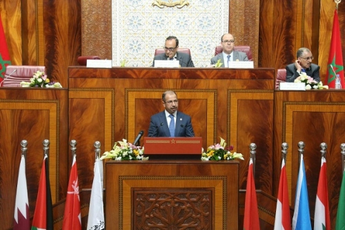 الجبوري في مؤتمر المغرب : اقتربنا من تحرير مدننا والارهاب فكر ظلامي [موسع]