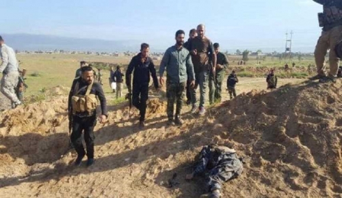 قوات الحشد تصد تسللاً لعصابات داعش في منطقة تل گصيبه بصلاح الدين